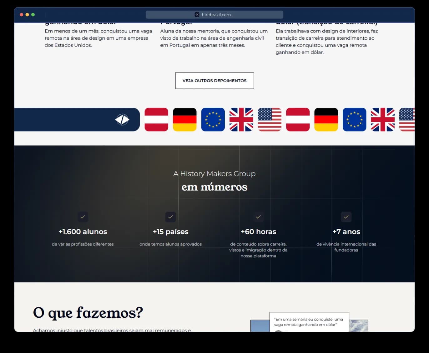 Área de aprendizado da Hire