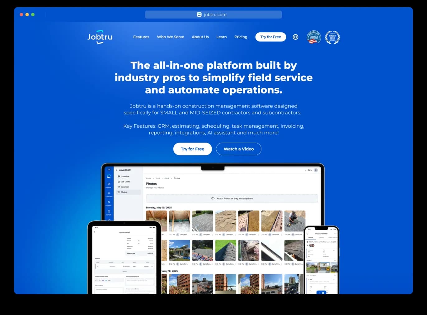 Plataforma Jobtru apresentada em telas